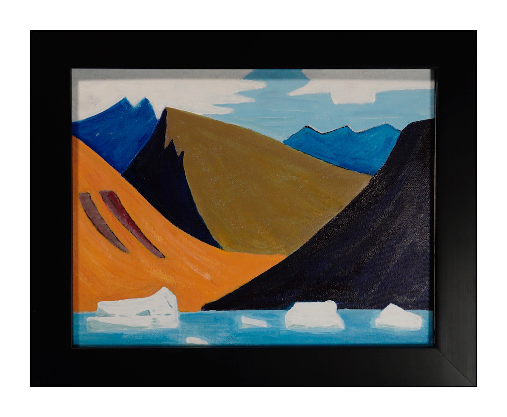 Allan Wright, "Greenland Coastal Perspective." Acrylic 9"x12" 2016.