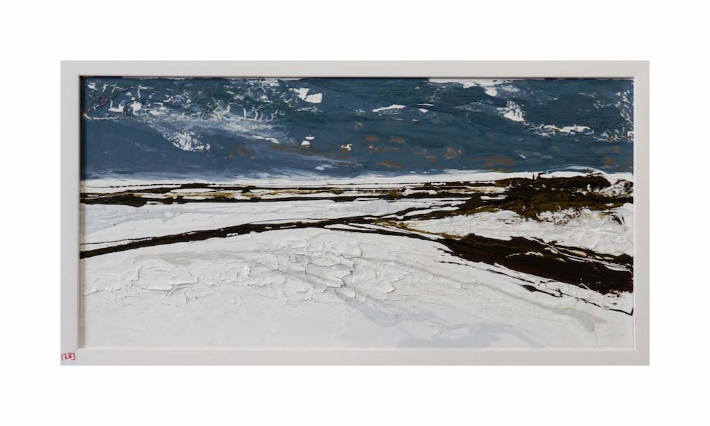 Magdalena Lesniak, "Snow Squalls" Acrylic on canvas 12 x 24