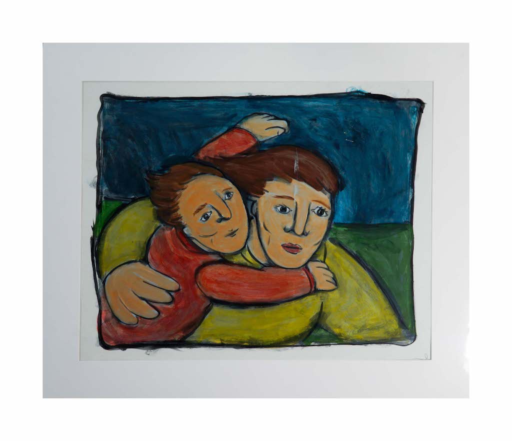 Conrad Furey, "Mother and Child" Acrylic on paper 22" x 30" 2003