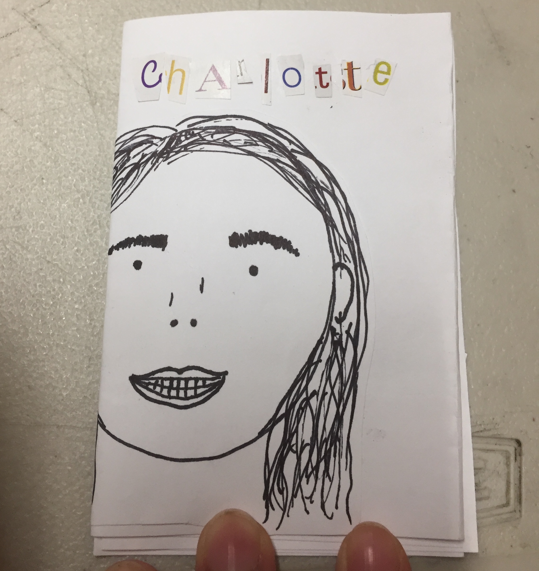 These are select images from students' zines made in-class, surrounding the topic of body image and what we like about ourselves.