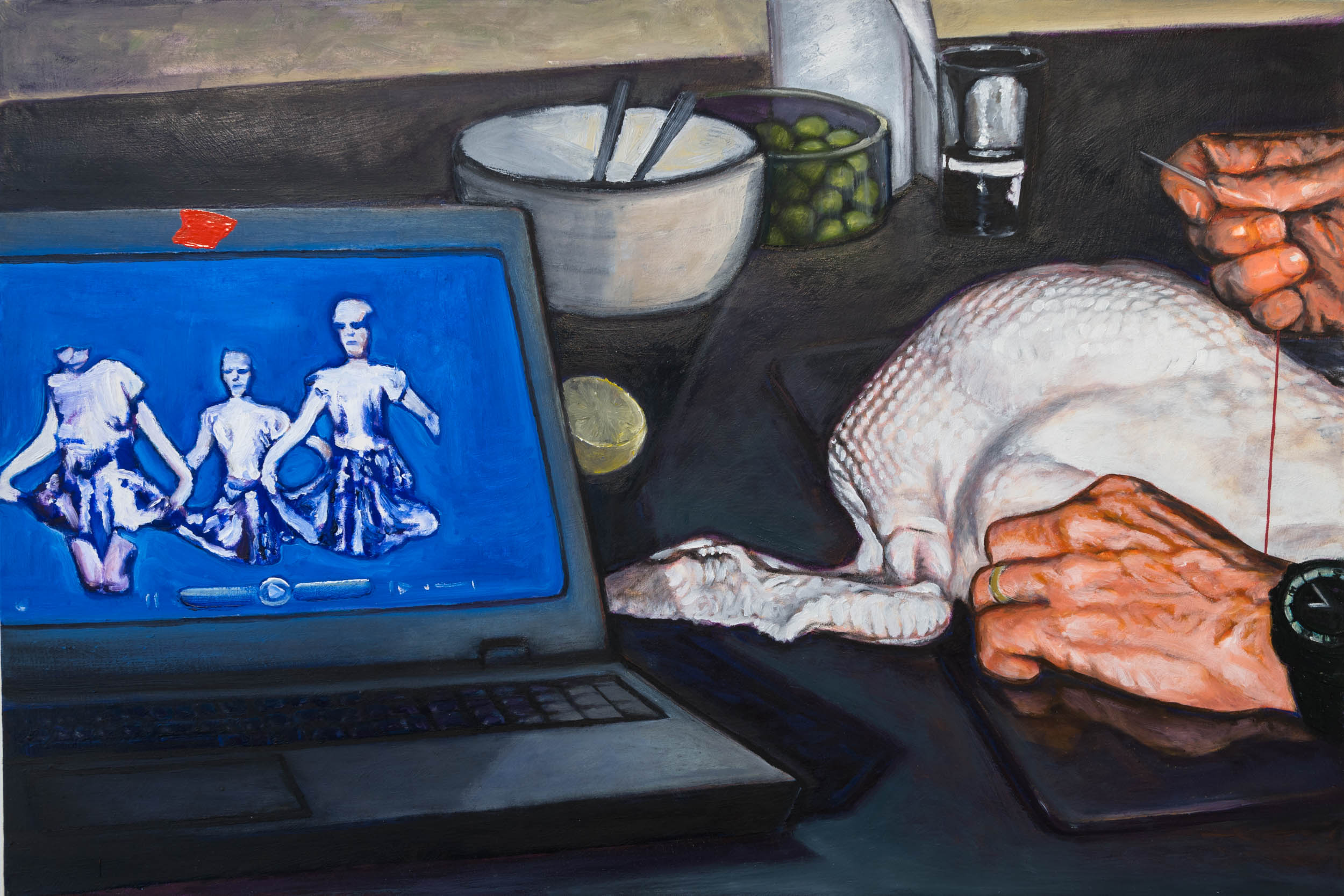 Gabriel Baribeau - Dressing the Bird and the Ballet Video - Oil on Canvas