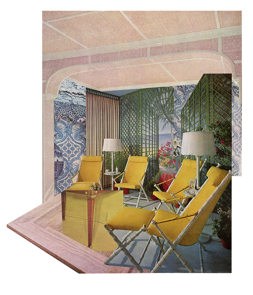Aimée Henny Brown / 
Urban Fortress Interiors 07: Where Time Sat Still / 2020 / 
analogue collage