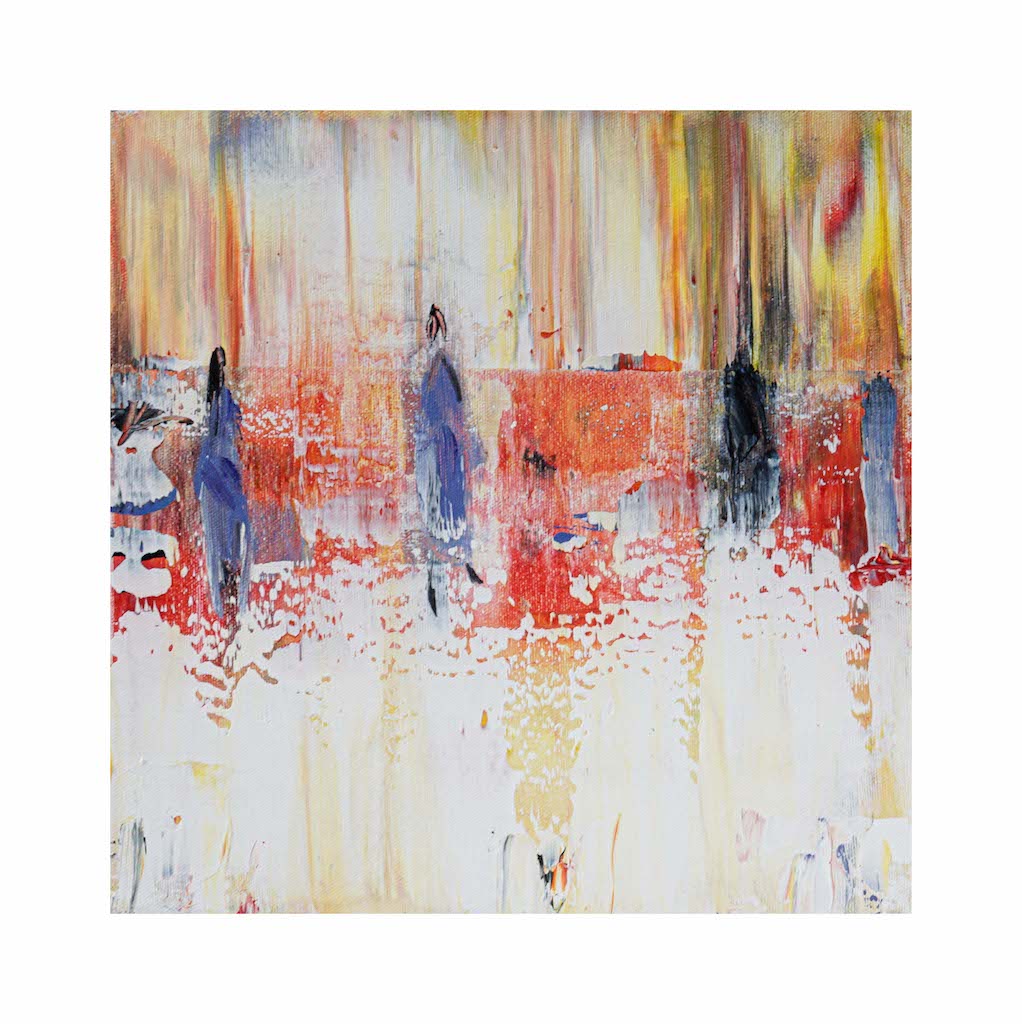 Dara Aram, "Cascading: texture #2" Acrylic on canvas 12 x12
