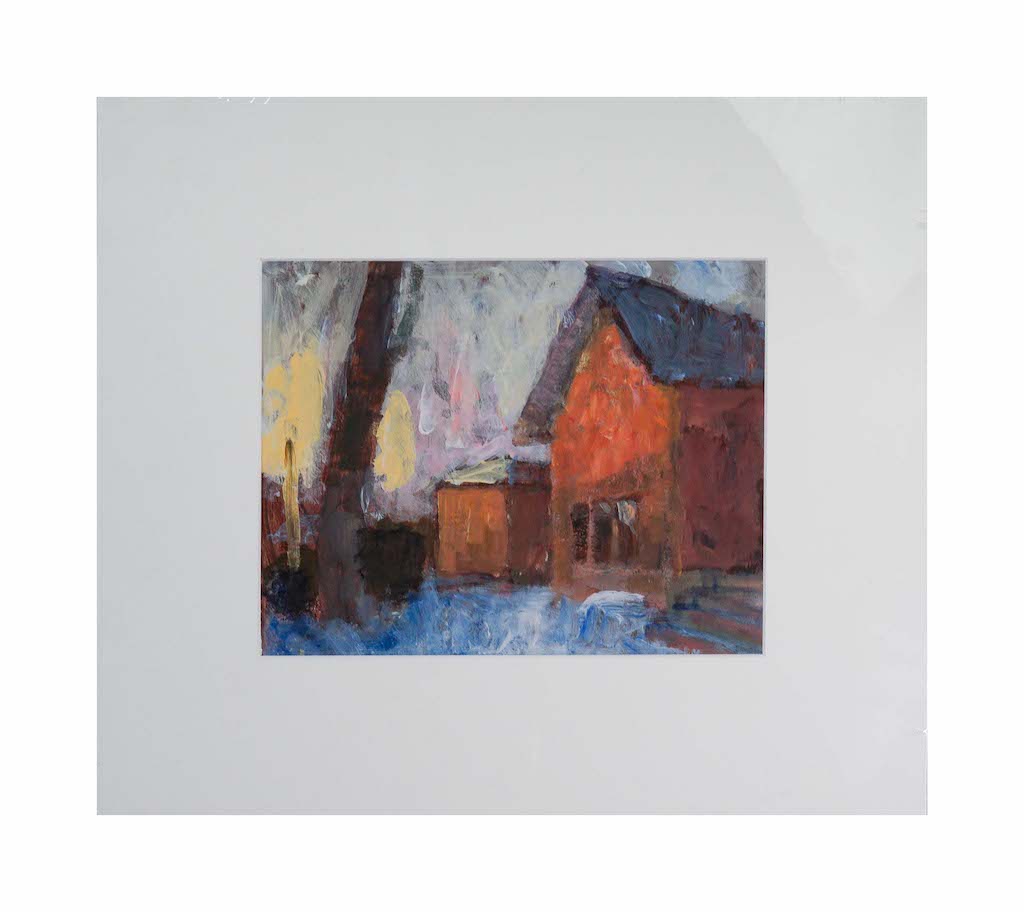Jody Joseph. "Winter Sunset" Oil on prepared paper. 10"x 8" 2021
