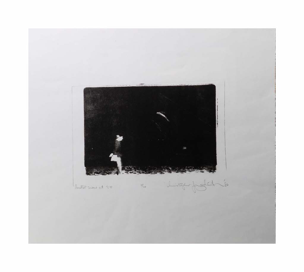 Christopher Creighton, "Snow Light" Lithograph 12" x 18" 1980