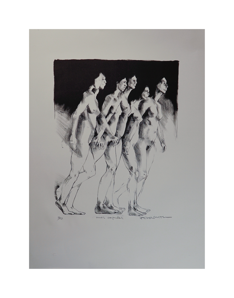 Robert Creighton, "Nudes Rapides" Lithograph 50 x 38 cm