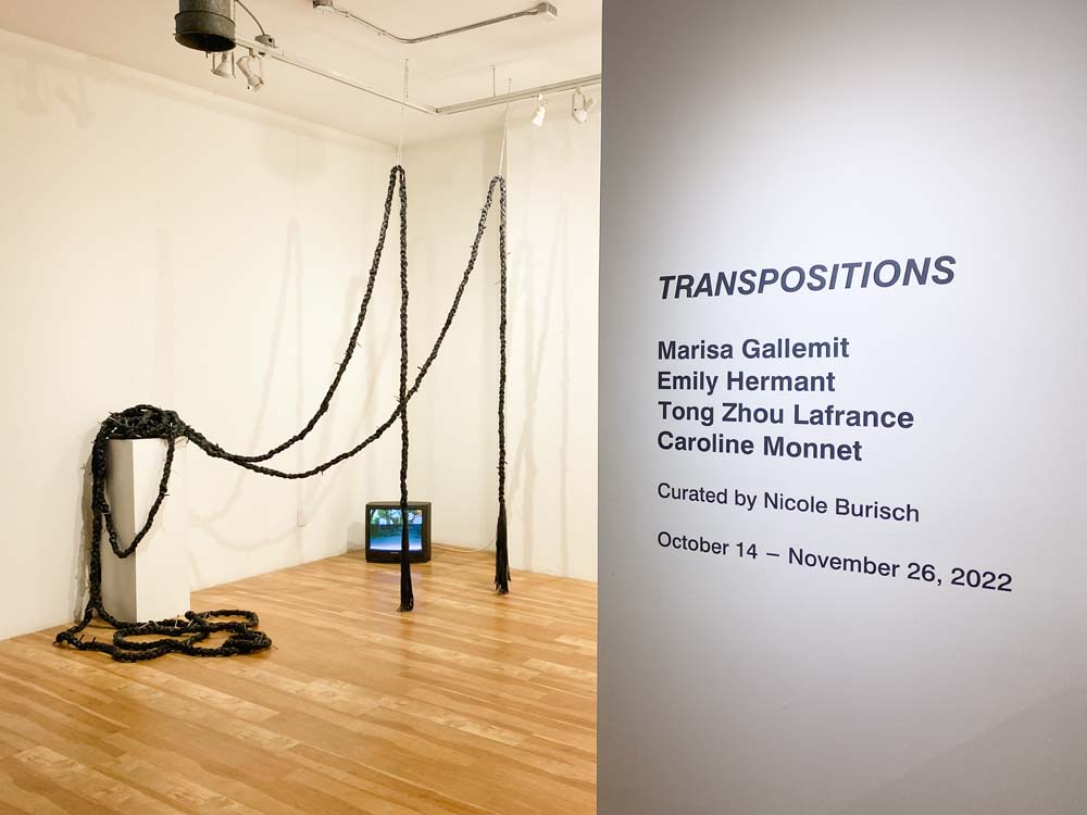 Installation view of exhibition Transpositions, Oct 14 to Nov 26, 2022. Centre[3] Main Gallery.