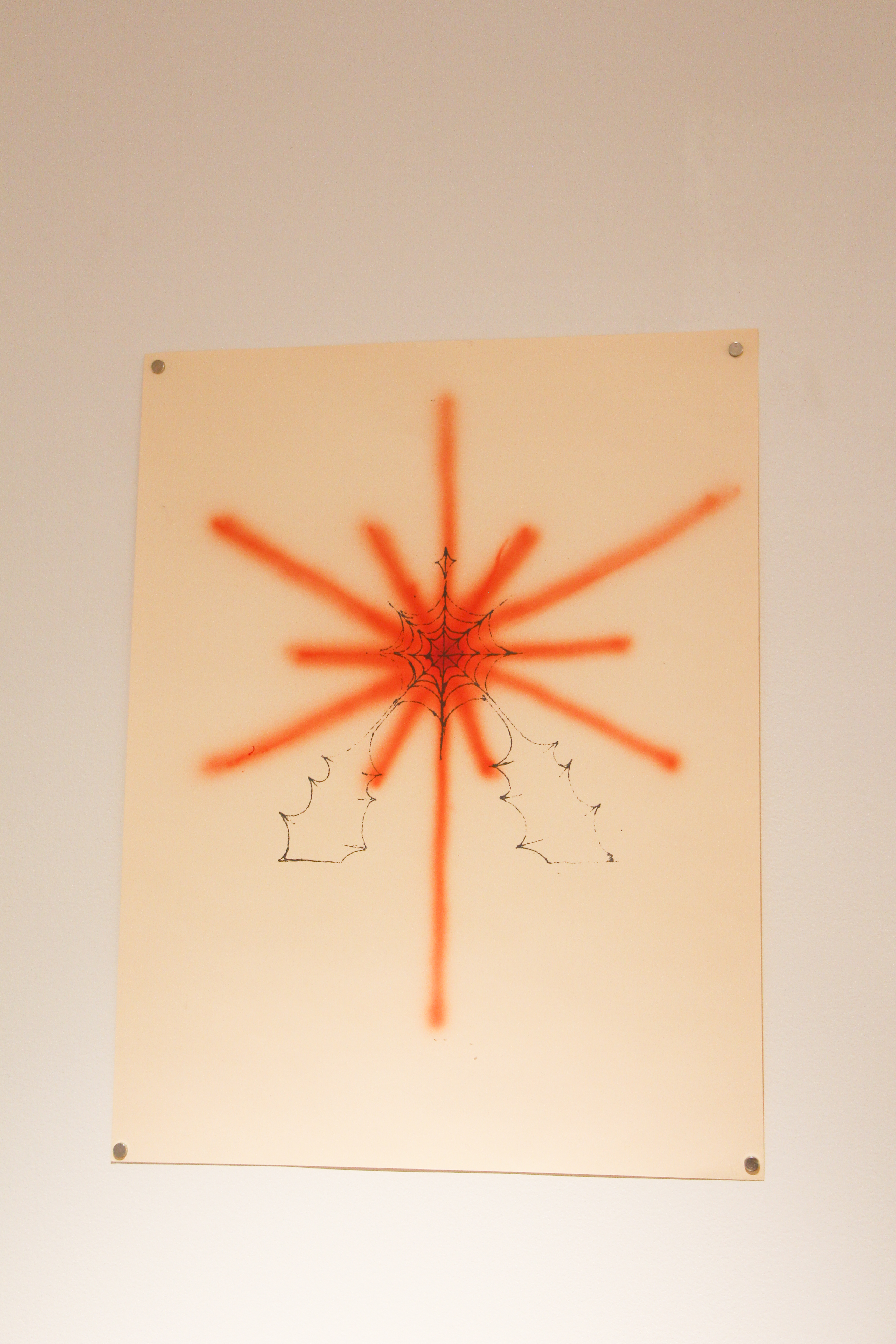 Oreka James, "Untitled Fig. 2," 2022. Acrylic screenprint and airbrush on paper.