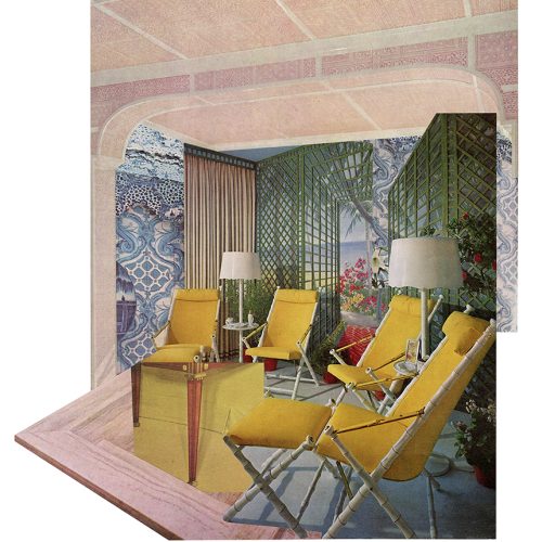Aimée Henny Brown / 
Urban Fortress Interiors 07: Where Time Sat Still / 2020 / 
analogue collage