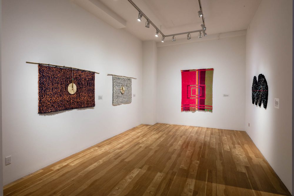 Installation view of the exhibition "Interweavings."
